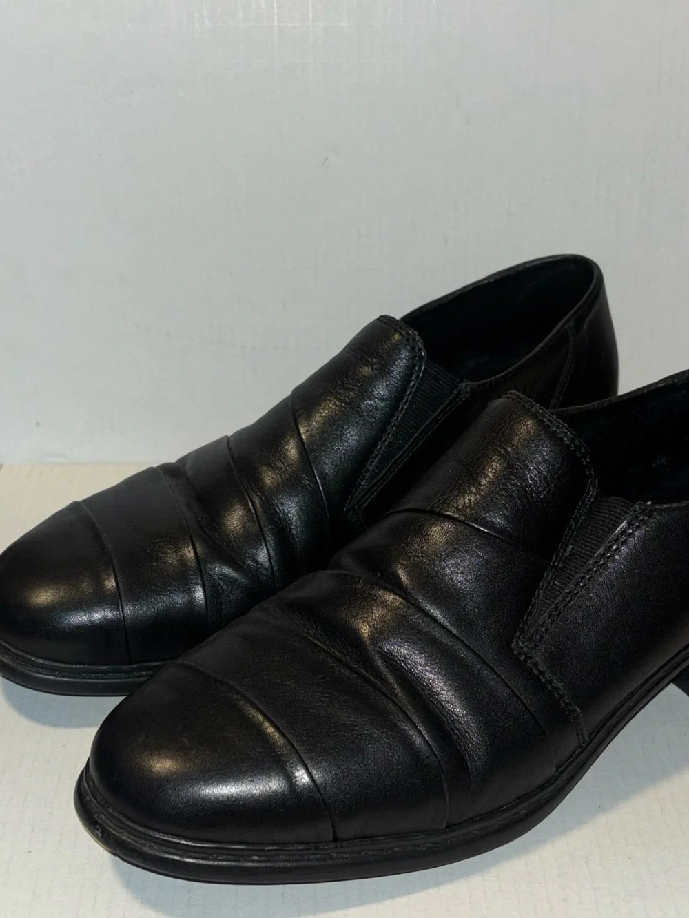 Rieker Antistress Layered Loafer Black Leather Woman's Size 6 Slip ons